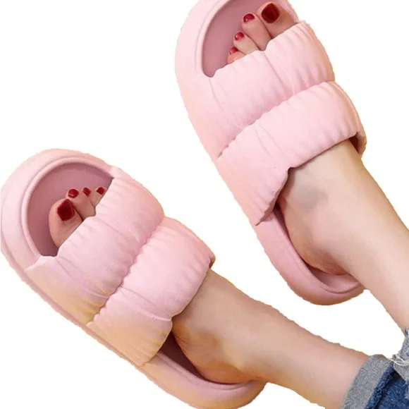 Women cloud slippers cushion comfort non slip size 6.5 - 7 New in pink - Picture 3 of 6